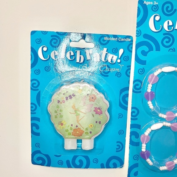 Birthday Molded Fairy Candle and 4- Piece Beaded Heart Bracelet Set - Picture 2 of 11